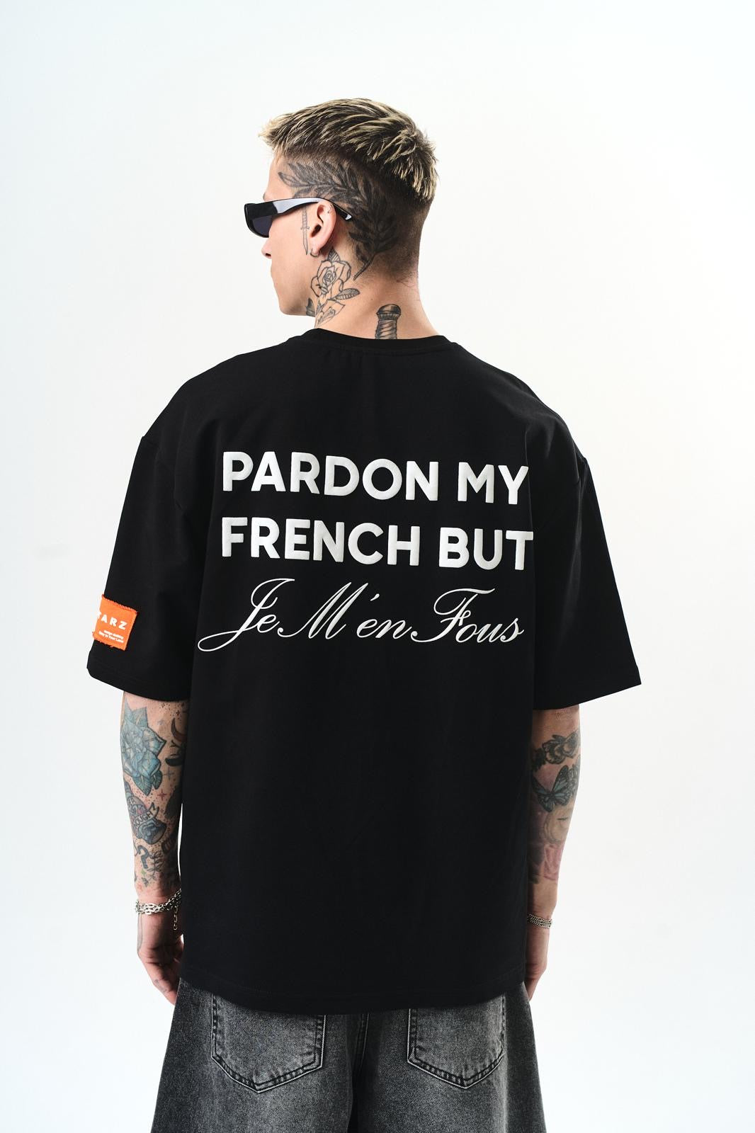 T-shirt Pardon My French Noir