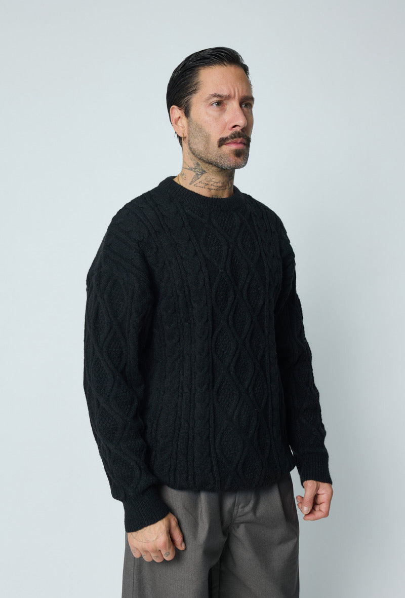 Pull Tréssé Noir