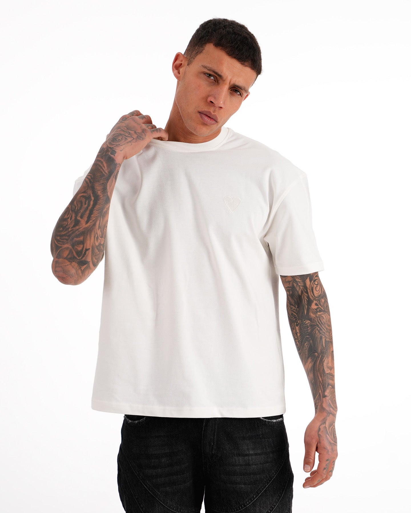 T-shirt Mini Coeur Blanc