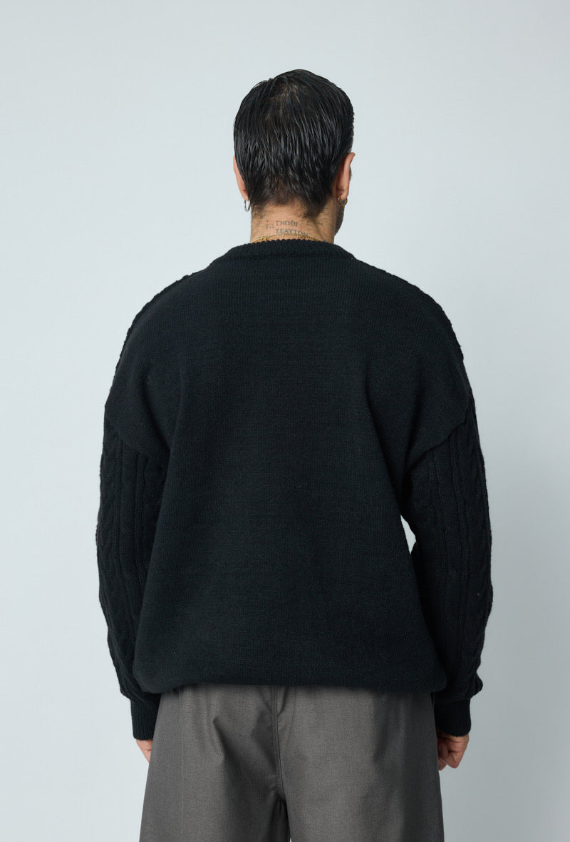 Pull Tréssé Noir