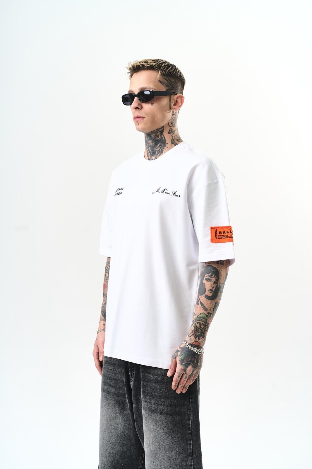 T-shirt Pardon My French Blanc