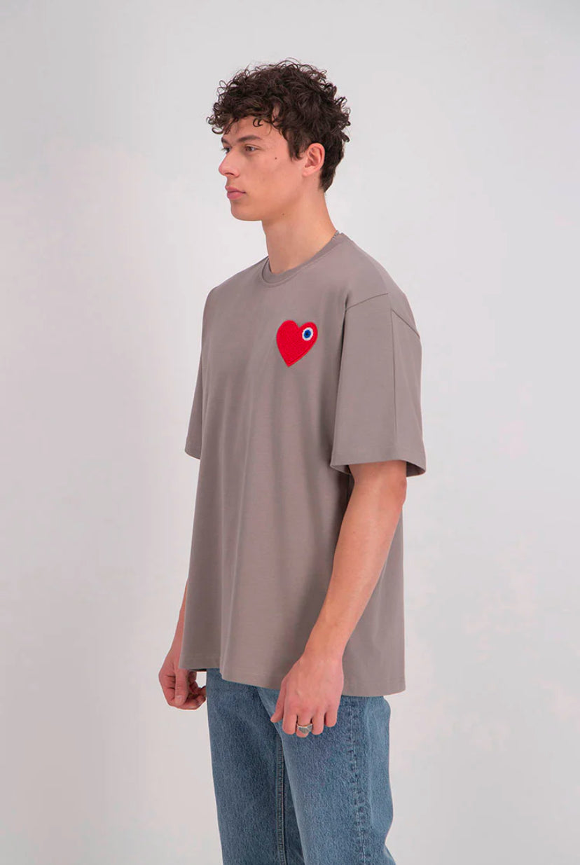T-shirt Chic Gris Coeur Red