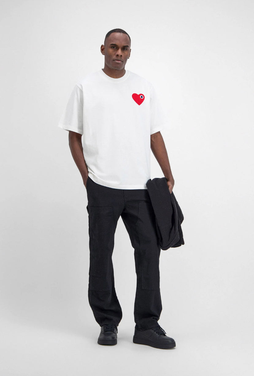 T-shirt Chic Blanc Coeur Red