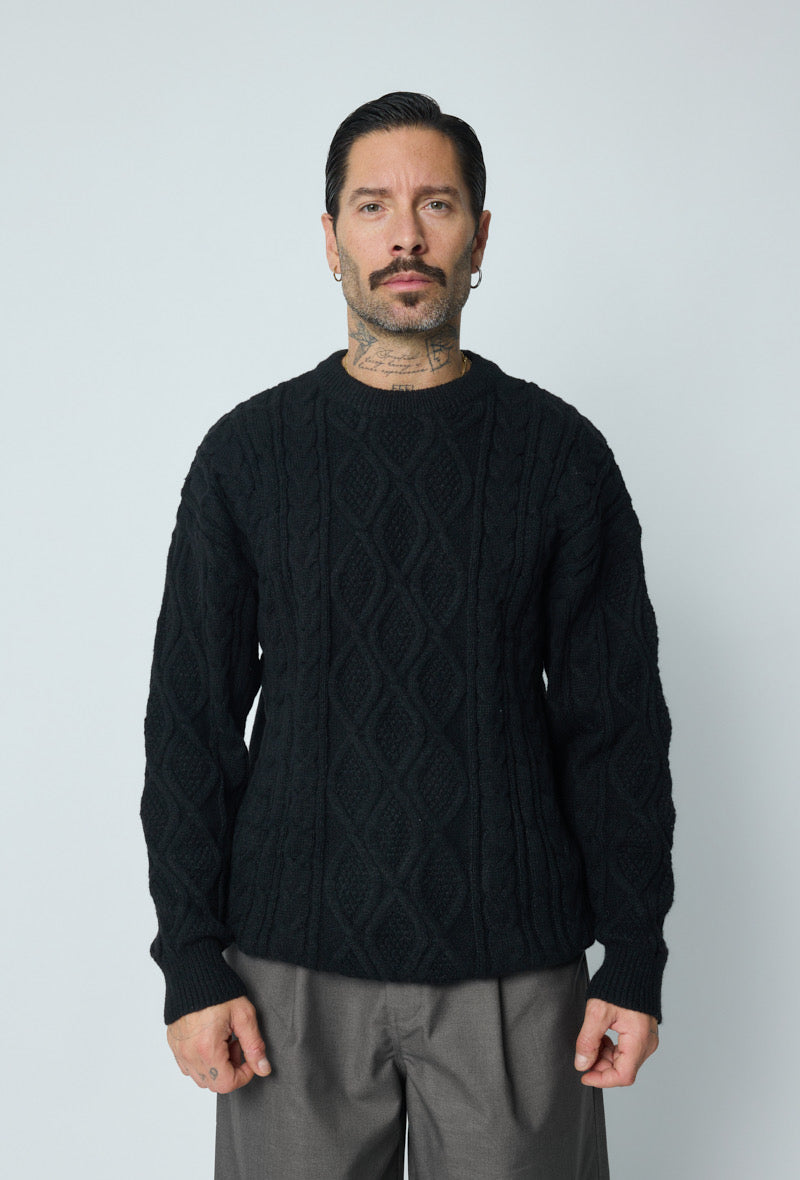Pull Tréssé Noir