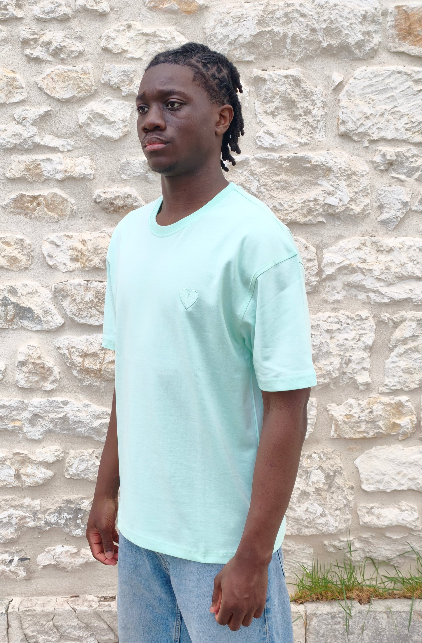 T-shirt mini coeur green