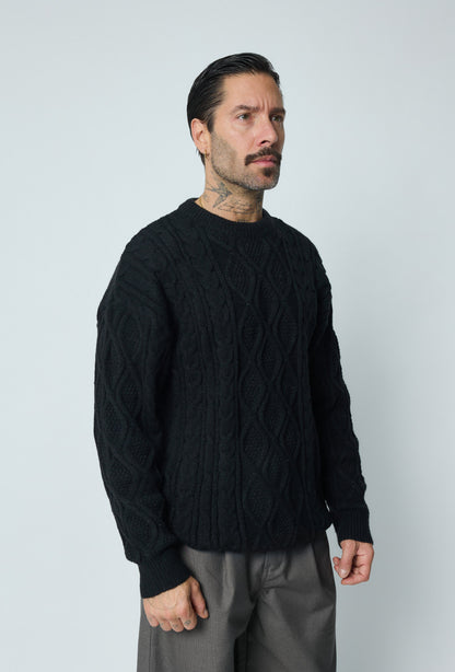 Pull Tréssé Noir
