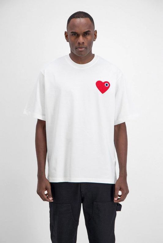 T-shirt Chic Blanc Coeur Red