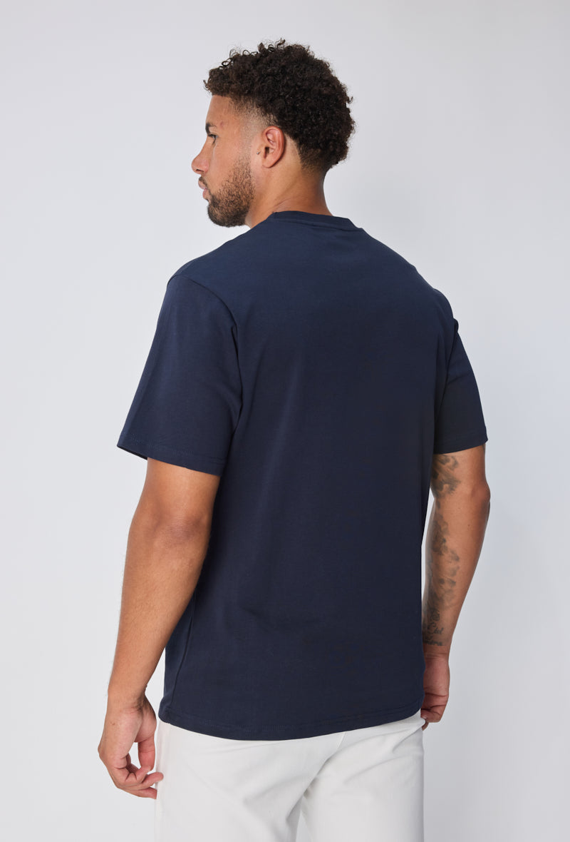T-SHIRT UNI OVERSIZE MARINE
