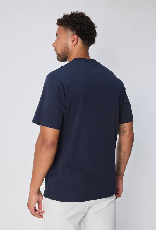 T-SHIRT UNI OVERSIZE MARINE
