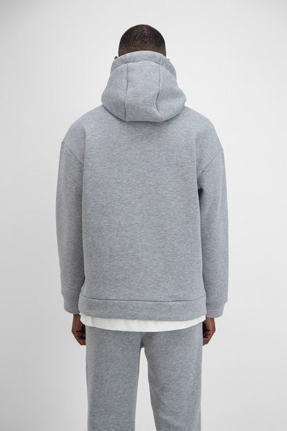 Sweat Chic Gris Coeur Blanc