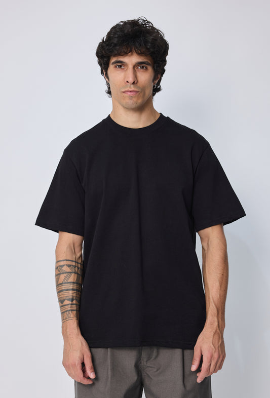 T-SHIRT UNI OVERSIZE NOIR