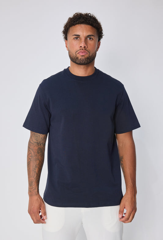 T-SHIRT UNI OVERSIZE MARINE