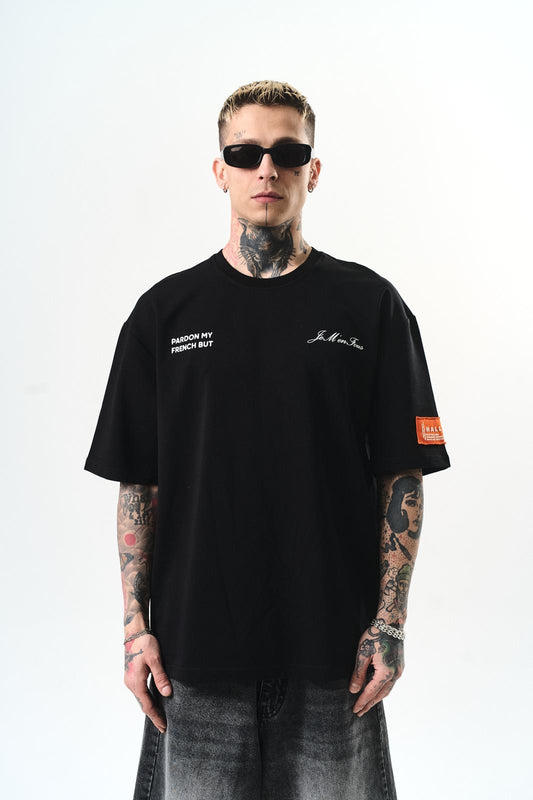 T-shirt Pardon My French Noir