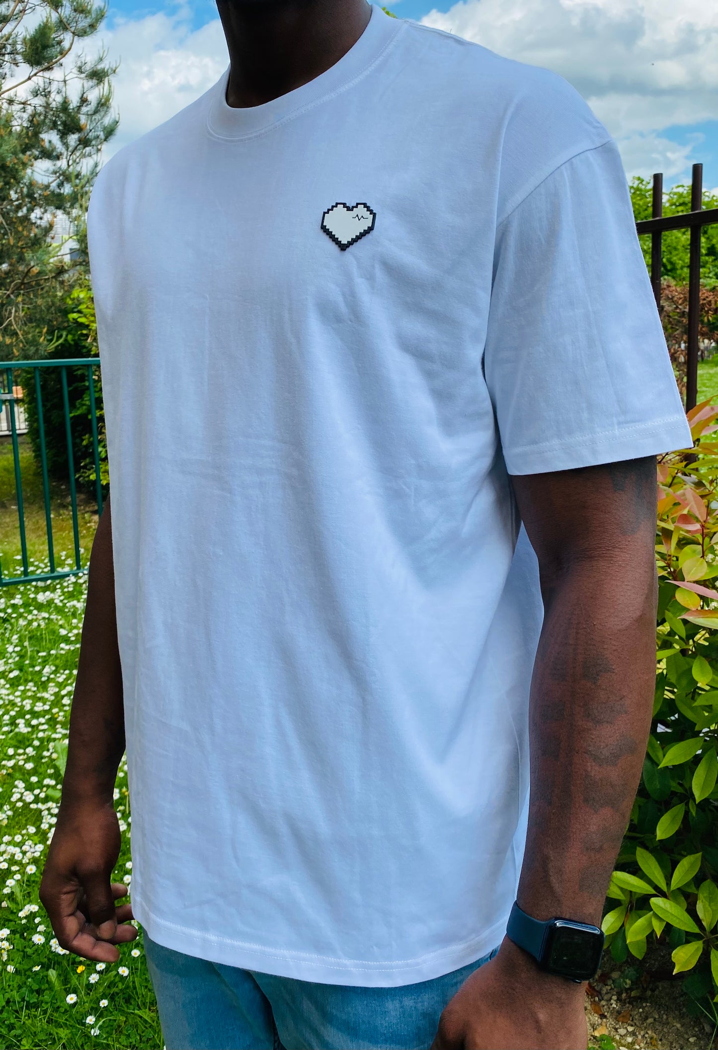 T-Shirt Mini Coeur Blanc