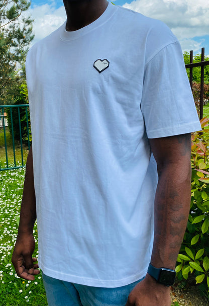 T-Shirt Mini Coeur Blanc