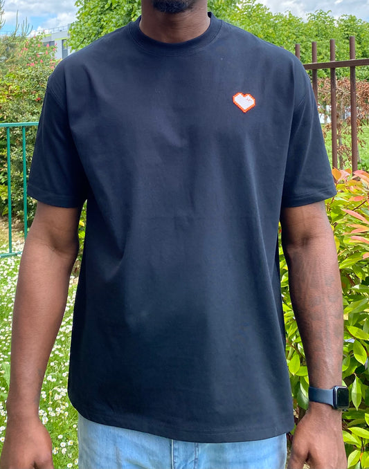 T-shirt Mini Coeur Noir