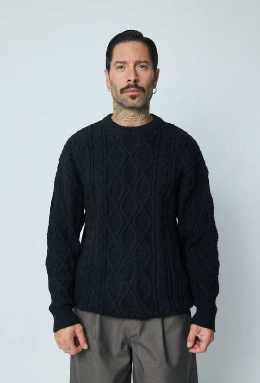 Pull Tréssé Noir