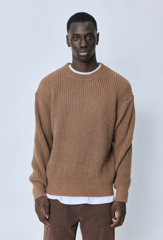 Pull Brown à Col Rond