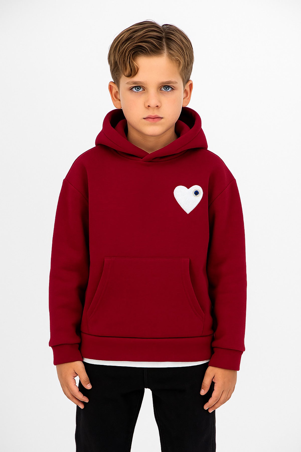 Sweat Chic Junior Bordeaux/Blanc