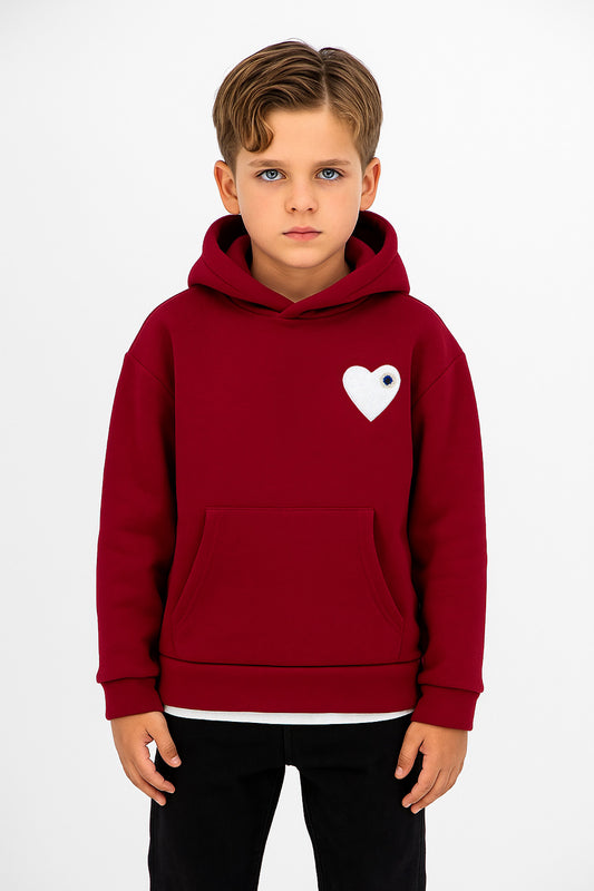Sweat Chic Junior Bordeaux/Blanc