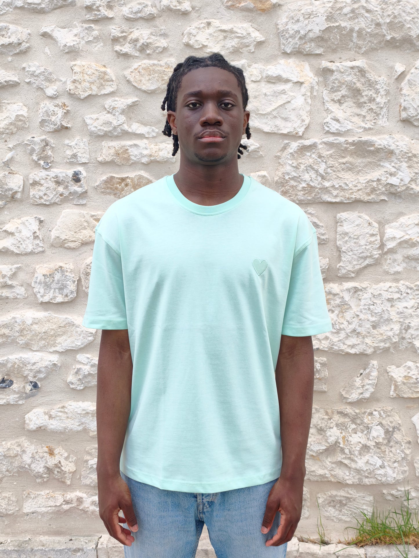 T-shirt mini coeur green