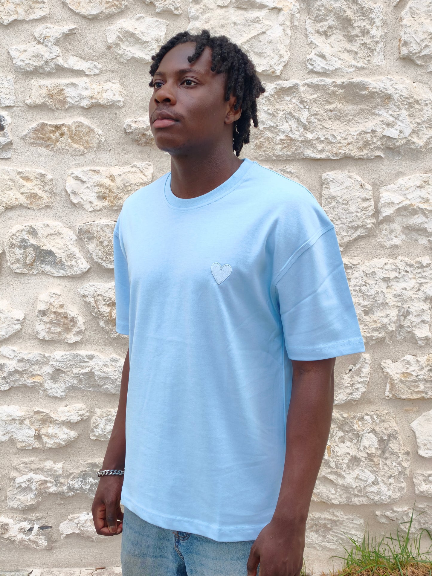 T-shirt mini coeur ciel