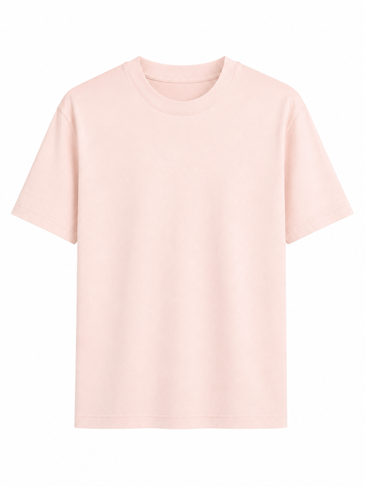 T-SHIRT UNI OVERSIZE ROSE