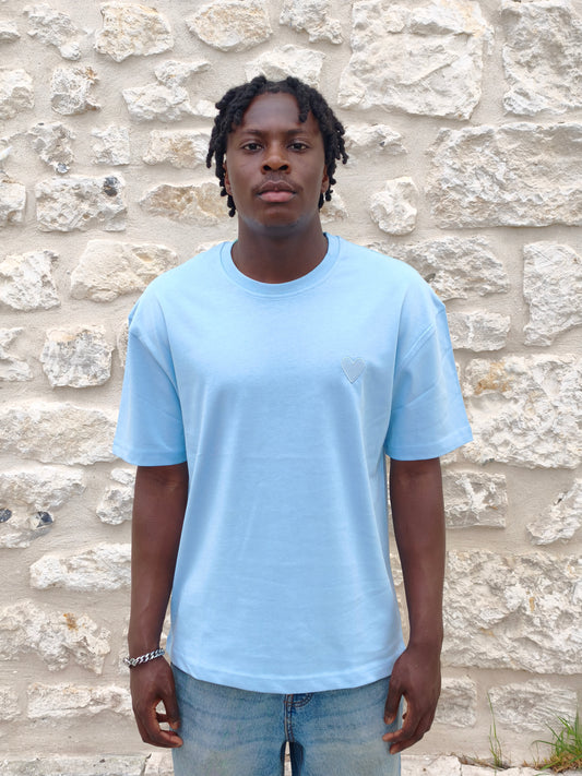 T-shirt mini coeur ciel