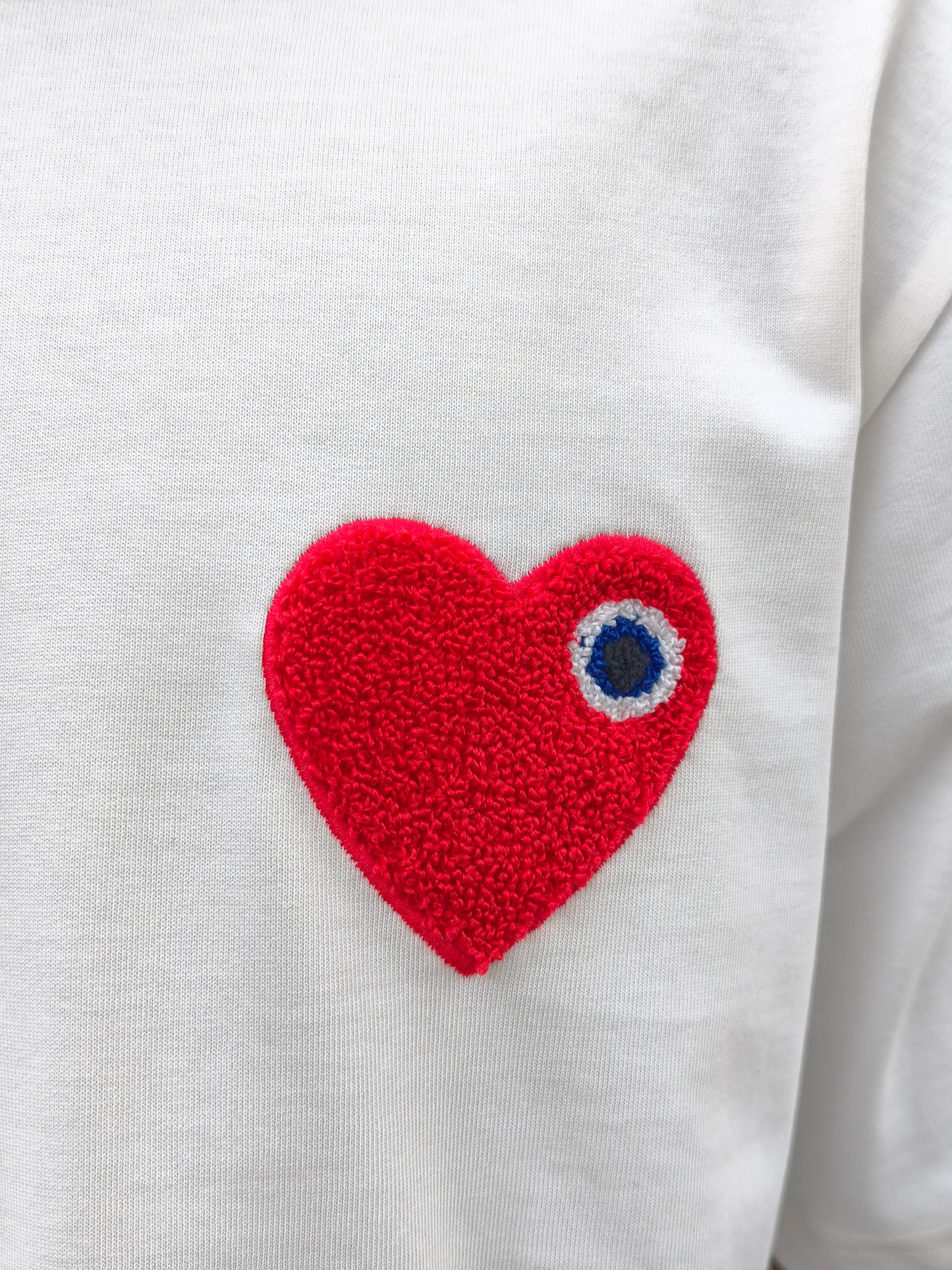T-shirt Chic Blanc Coeur Red